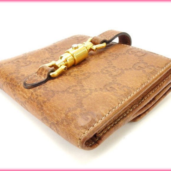 Authentic Gucci Wallet Purse Folding wallet Guccissima Brown Woman - Picture 4 of 5